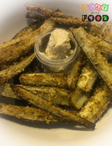 Eggplant Chips served with Hummus